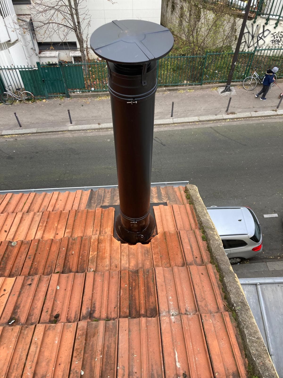 Cheminée avec installation de poêle