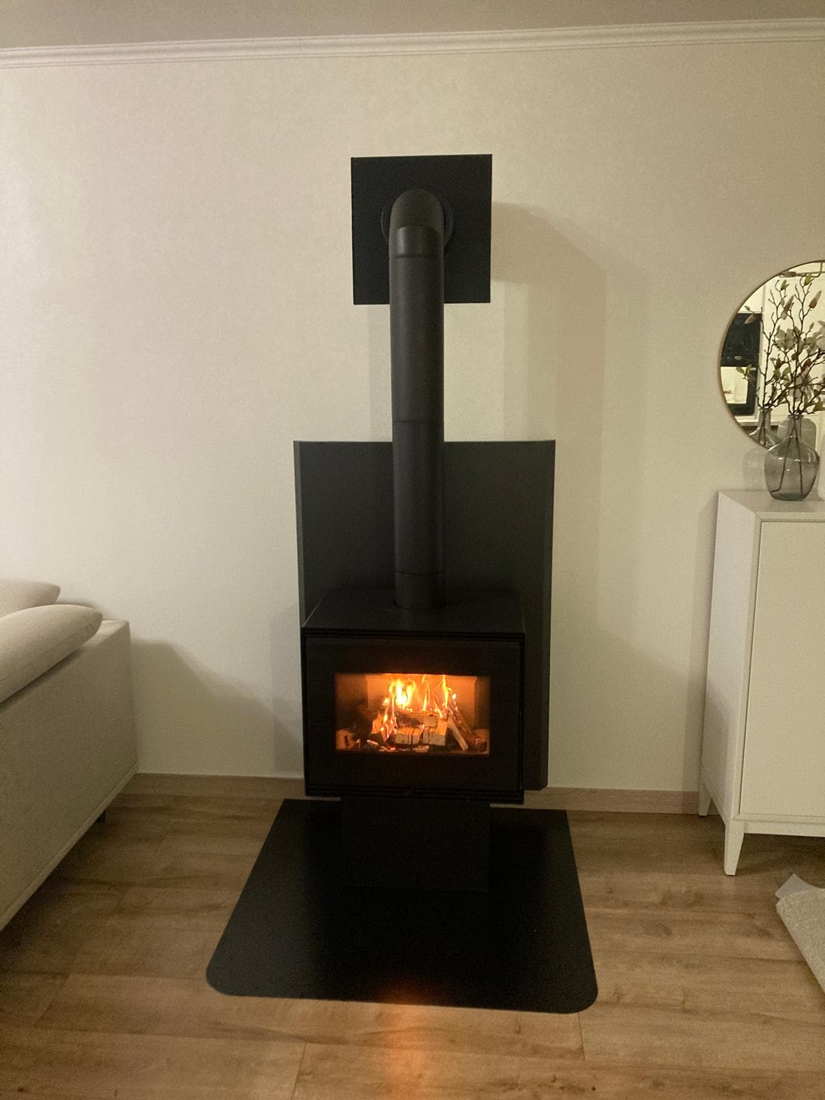 Cheminée moderne en métal